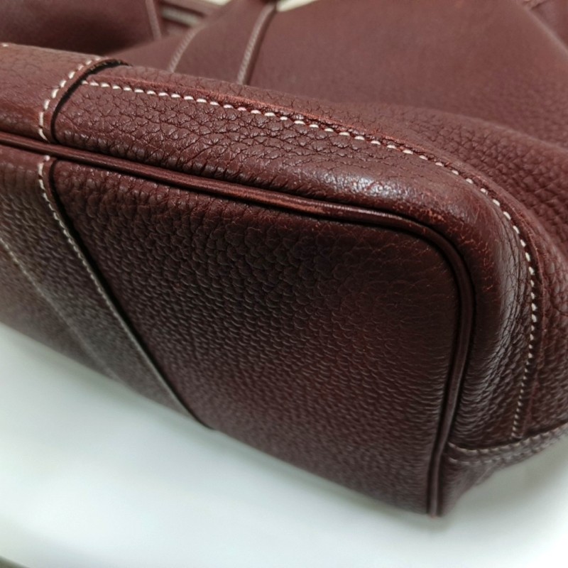 HERMES Garden Party 36 愛馬仕紅
Negonda小公牛皮花園包單肩包手提包 銀色五金 Q刻-14