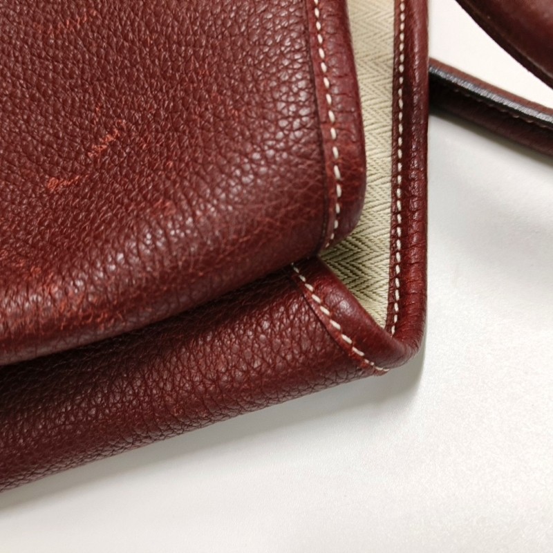 HERMES Garden Party 36 愛馬仕紅
Negonda小公牛皮花園包單肩包手提包 銀色五金 Q刻-17