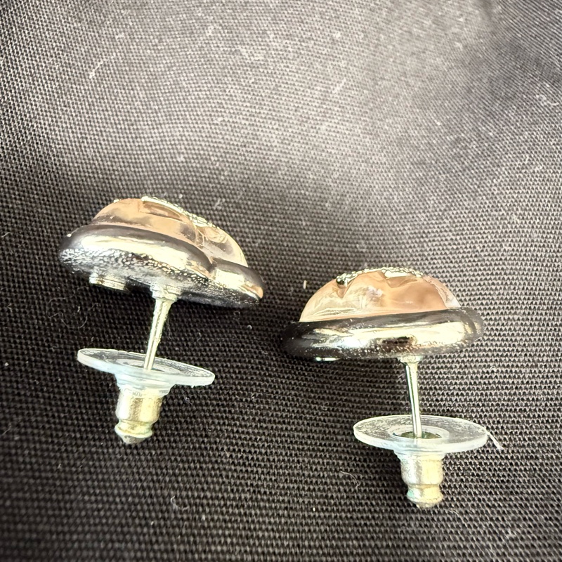 Chanel⭐️透明淺粉紅愛心耳環-2