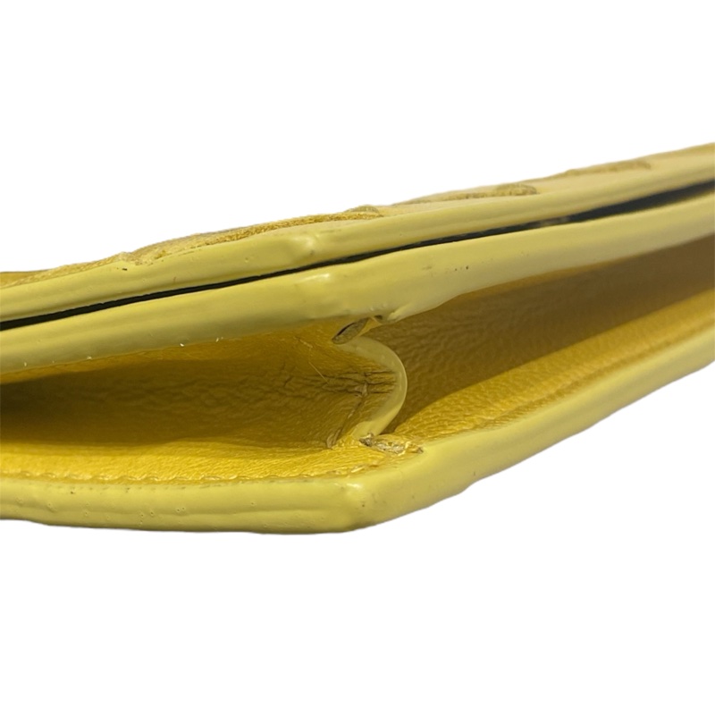 BOTTEGA VENETA 寶緹嘉 編織短夾 皮革 芥末黃-7