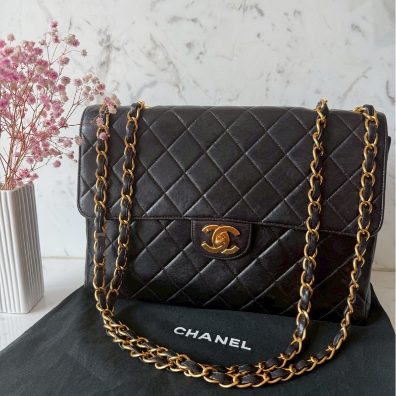 Chanel vintage jumbo 30 貝嫂包鏈條包-5