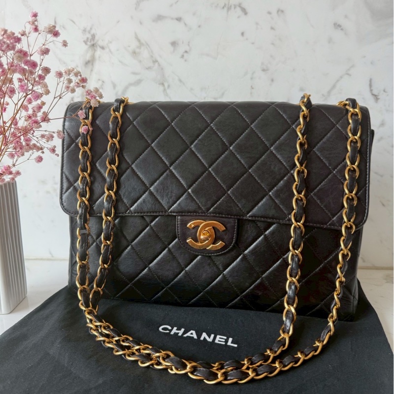 Chanel vintage jumbo 30 貝嫂包鏈條包-6
