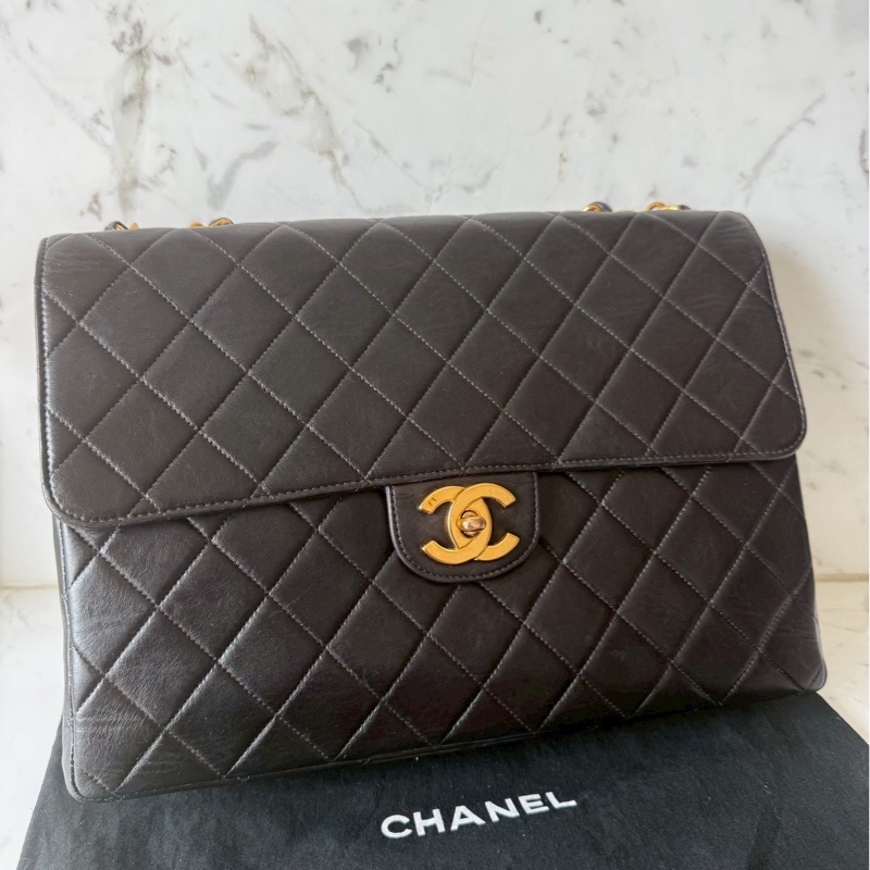 Chanel vintage jumbo 30 貝嫂包鏈條包-7