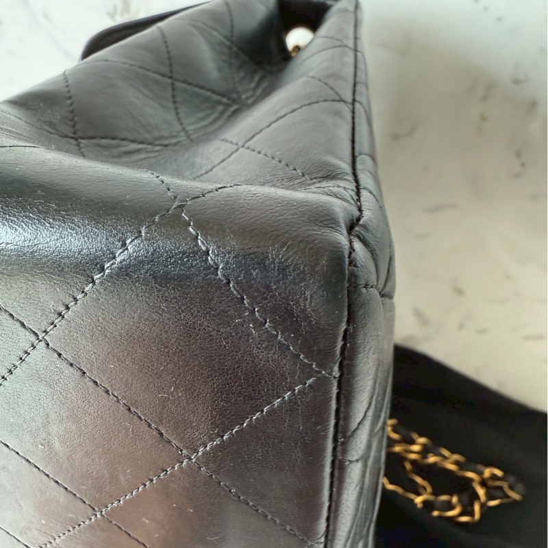 Chanel vintage jumbo 30 貝嫂包鏈條包-13