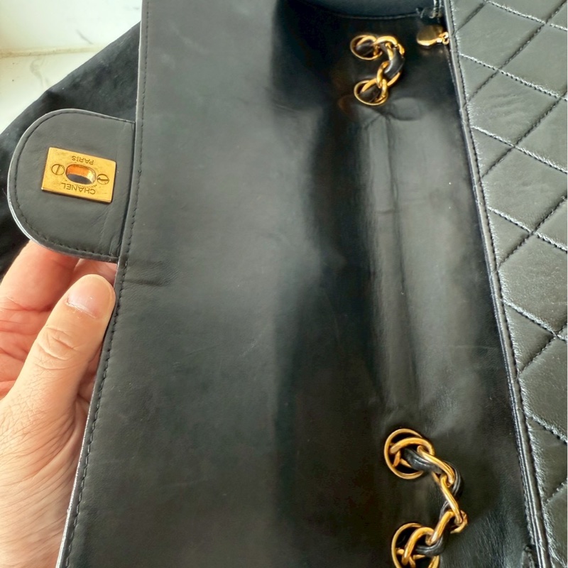Chanel vintage jumbo 30 貝嫂包鏈條包-21