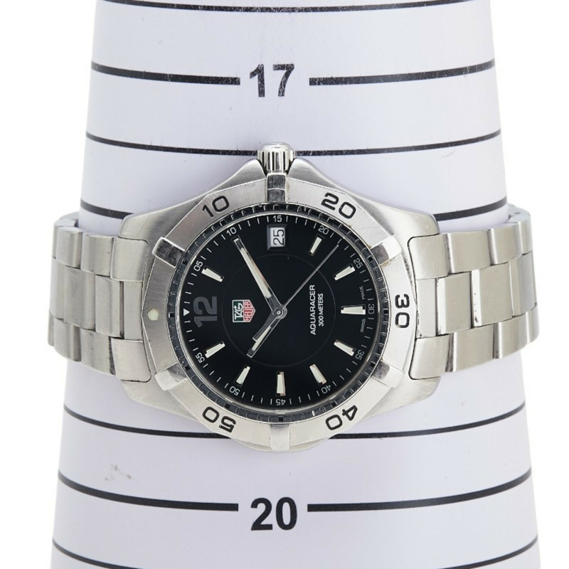 泰格豪雅競潛 (Aquaracer) 日期腕錶 WAF1110 石英黑色錶盤不鏽鋼男 HEUER-6