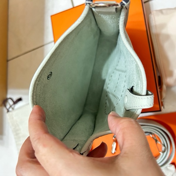 Hermes Mini Evelyne 16冰晶灰 B刻大全配-3