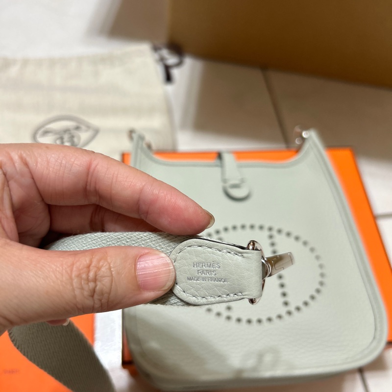 Hermes Mini Evelyne 16冰晶灰 B刻大全配-4