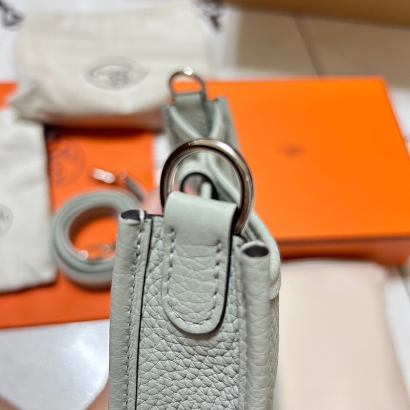 Hermes Mini Evelyne 16冰晶灰 B刻大全配-9
