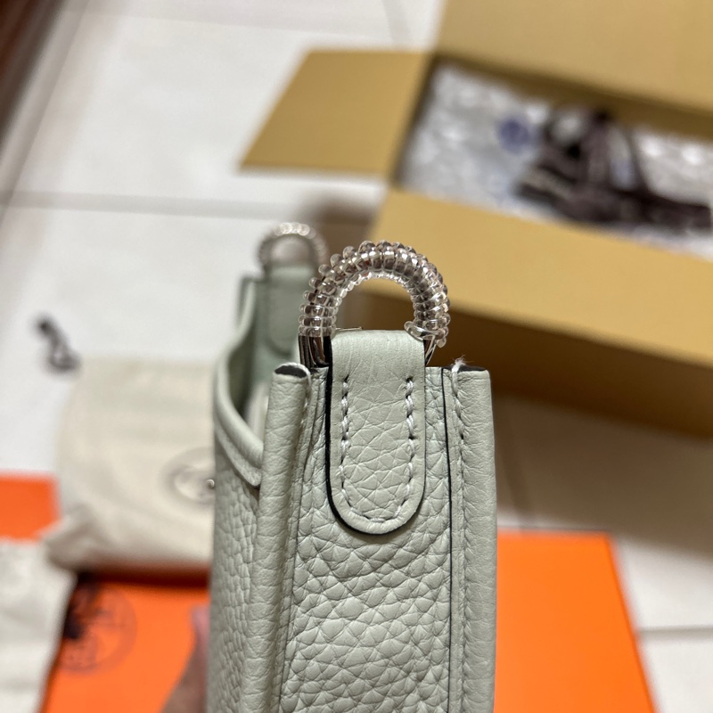 Hermes Mini Evelyne 16冰晶灰 B刻大全配-10