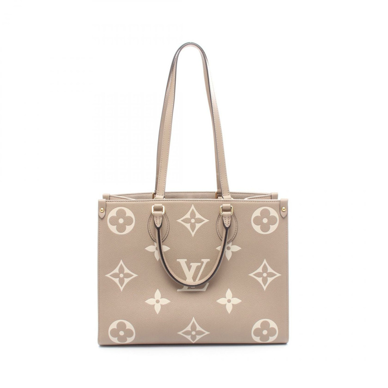 LOUIS VUITTON On the Go MM 雙色單肩托特包 M45494 印有字母-0