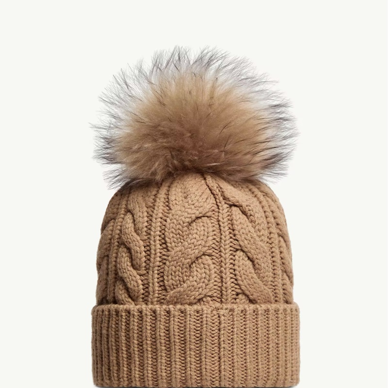 Moncler 羊毛和羊绒绒球便帽-2