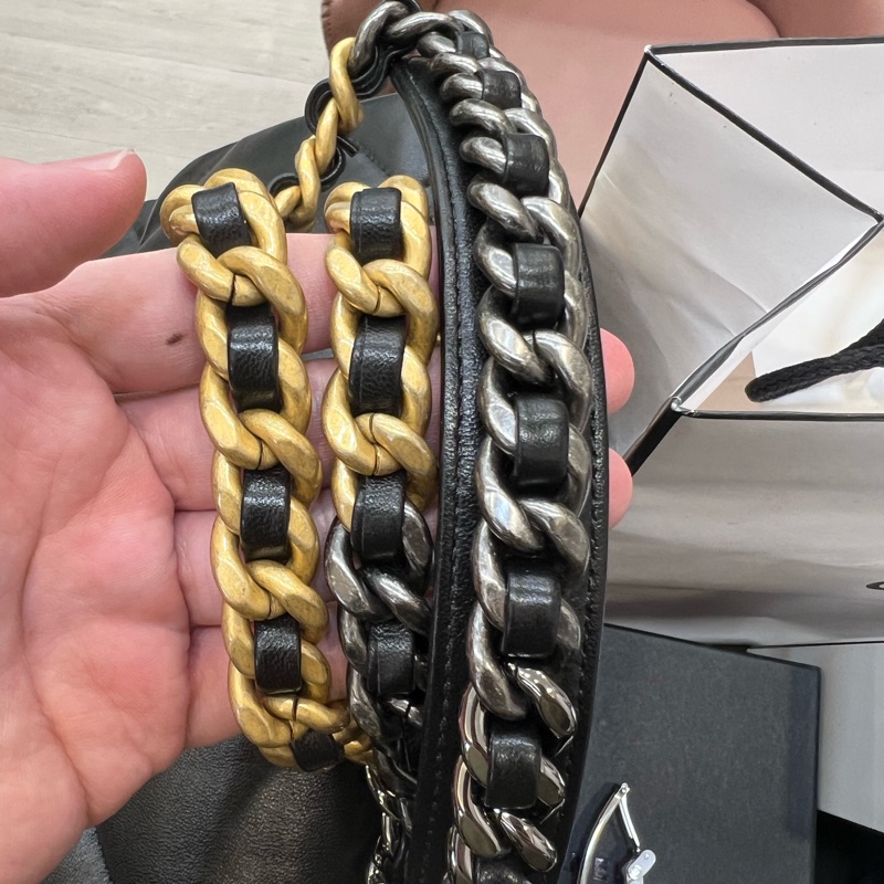 香奈兒19包30公分黑金-6