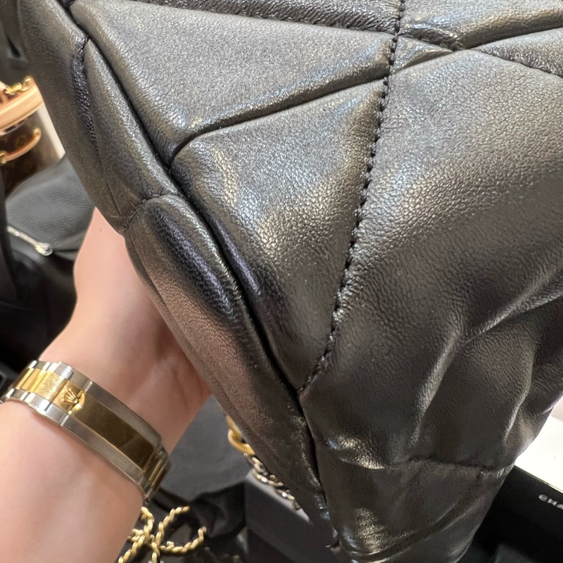 香奈兒19包30公分黑金-12