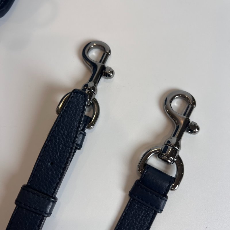 LOEWE 藍黑拚色皮革手提斜跨包-7