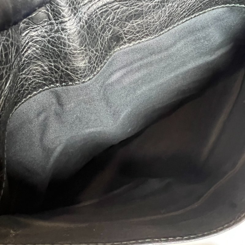 BALENCIAGA 深灰機車手拿包-6