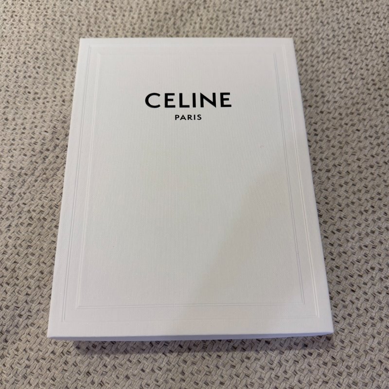 CELINE 拼色中夾卡其灰 粉色-2
