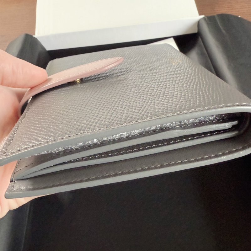 CELINE 拼色中夾卡其灰 粉色-7