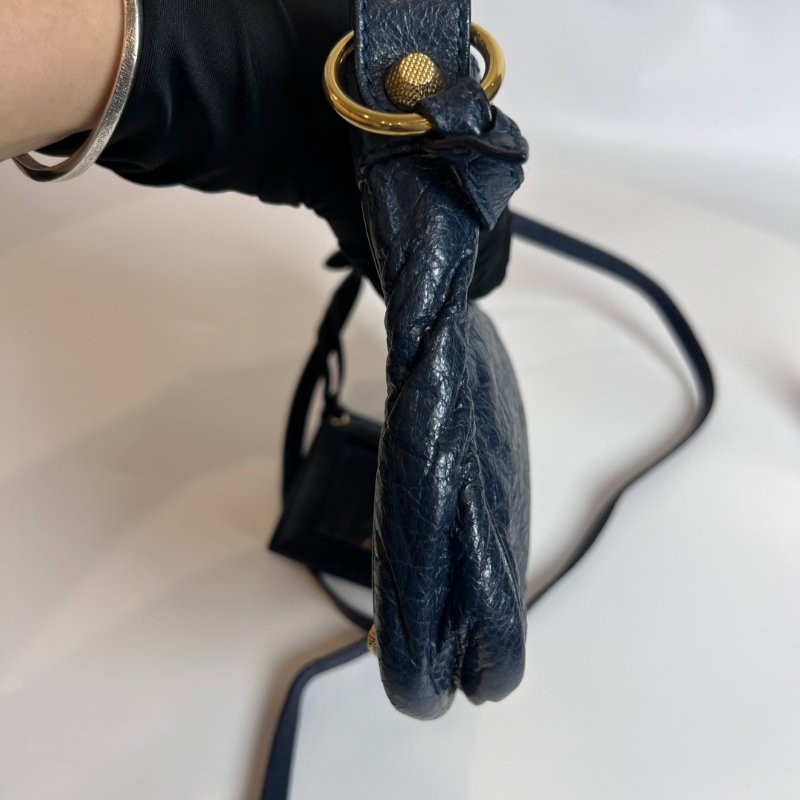 BALENCIAGA 237203 藍金機車包 MINI-2