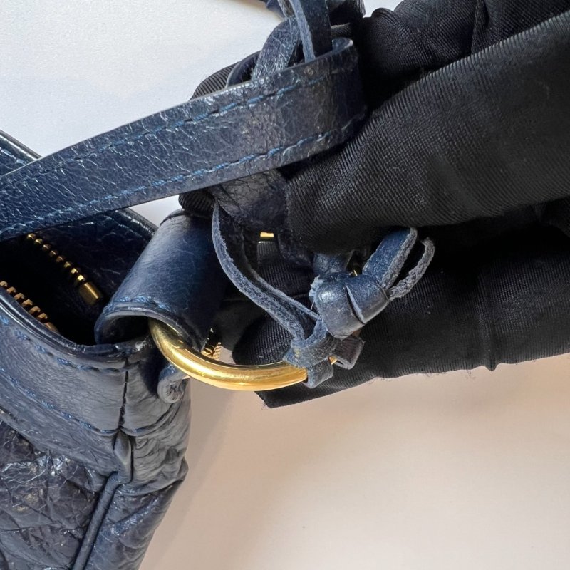 BALENCIAGA 237203 藍金機車包 MINI-6