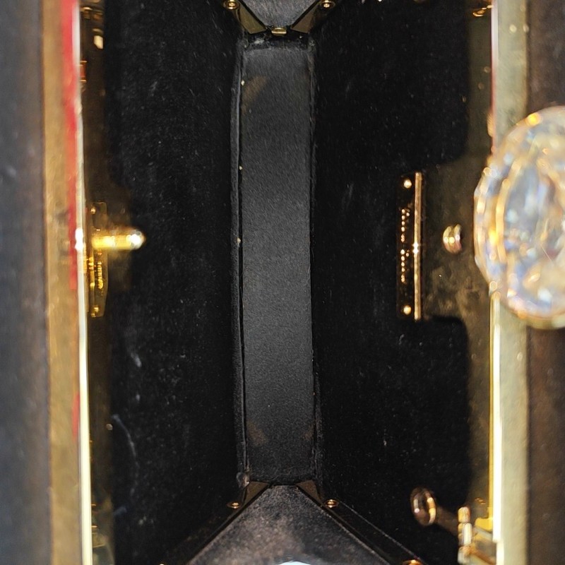 Miu Miu黑色織物單肩包斜挎包 金色五金 可拆卸肩帶-6