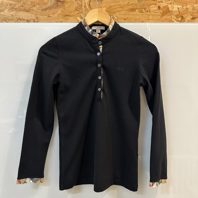 【美收精品】BURBERRY 黑色長袖上衣 4-204【隔月月中將轉賣至日本 上架期限30天】-0