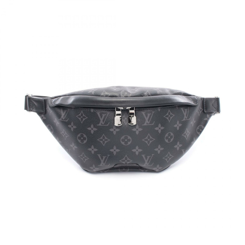 LOUIS VUITTON Discovery 腰包 PM M46035 Monogram Eclipse 帆布 黑色 二手-0