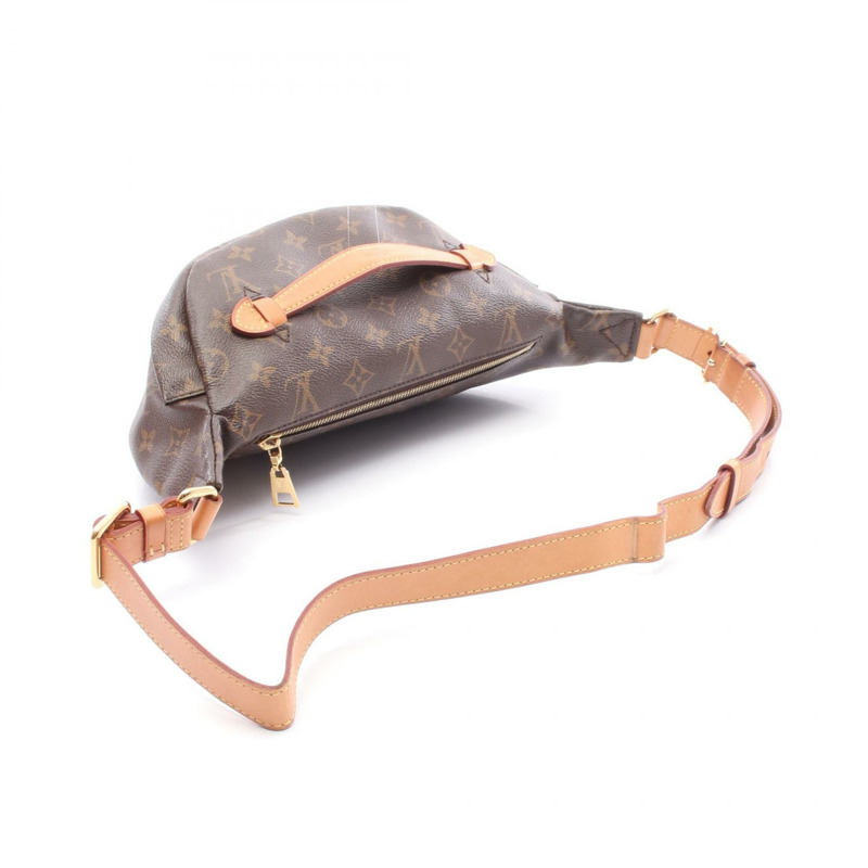 LOUIS VUITTON 腰包 M43644 Monogram 帆布皮革棕色二手男女通用 LV-1