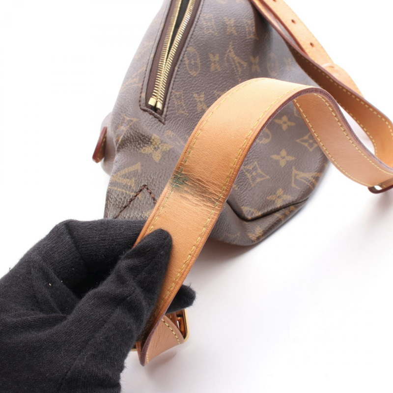 LOUIS VUITTON 腰包 M43644 Monogram 帆布皮革棕色二手男女通用 LV-6