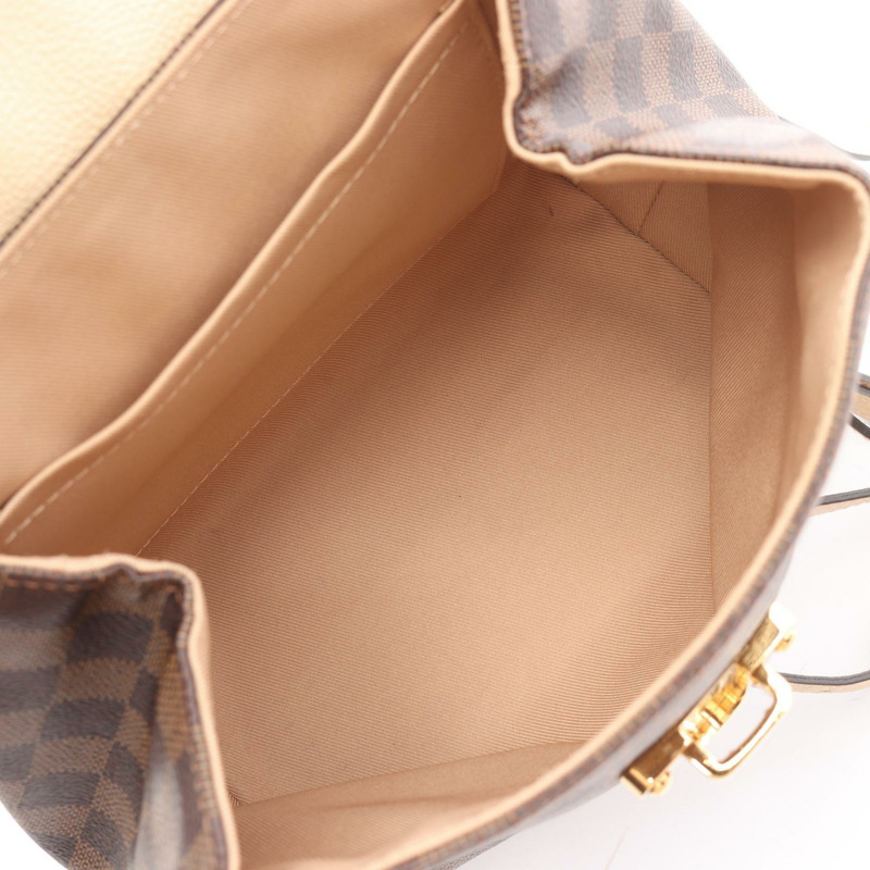 LOUIS VUITTON Clapton 背包手提包 N42259 Damier 帆布皮革奶油色二手-2