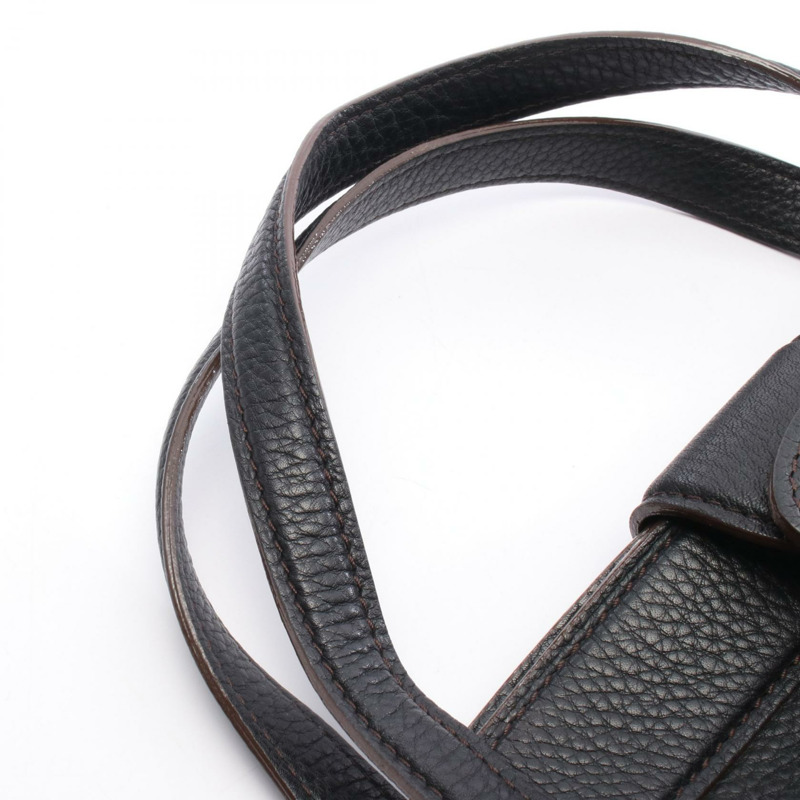 LOUIS VUITTON Shiels PM 手提包 M93465 Mahina 皮革 Noir 二手女款-5