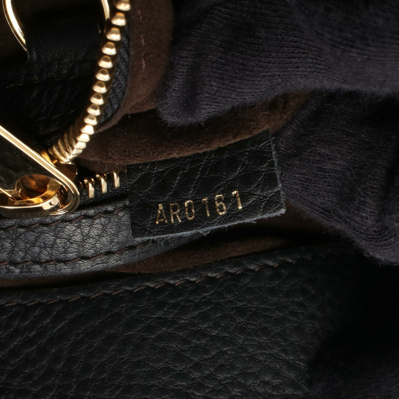 LOUIS VUITTON Shiels PM 手提包 M93465 Mahina 皮革 Noir 二手女款-6