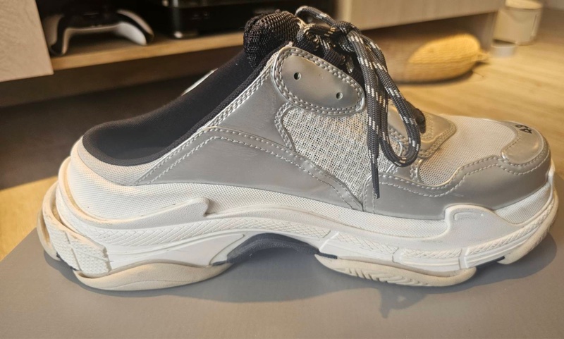 巴黎世家（Balenciaga）Triple S男老爹球鞋（半拖）-4