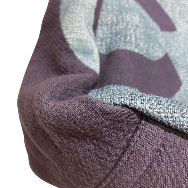 CHANEL 香奈兒 牛仔托特包 棉/麻 藍色 銀釦-6