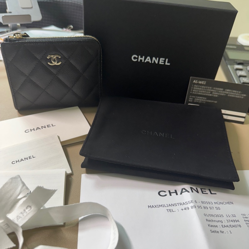 香奈兒 L短夾 銀扣-0