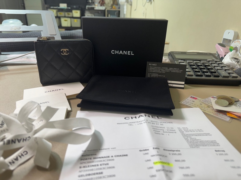 香奈兒 L短夾 銀扣-2