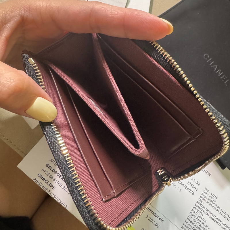 香奈兒 L短夾 銀扣-4