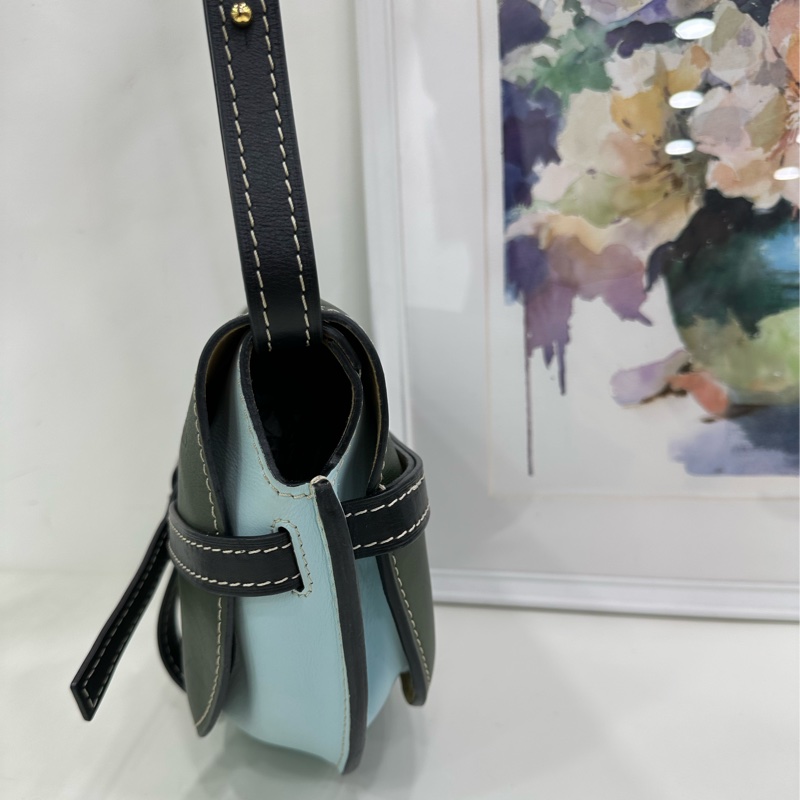 LOEWE/羅意威gate拼色馬鞍單肩斜背包尺寸:26*19*11-4