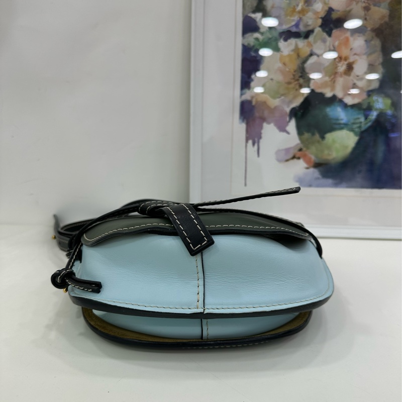 LOEWE/羅意威gate拼色馬鞍單肩斜背包尺寸:26*19*11-5