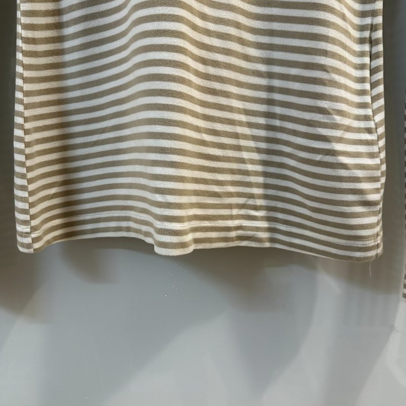 【美收精品】BURBERY 米白色條紋長袖上衣 4-206【隔月月中將轉賣至日本 上架期限30天】-7