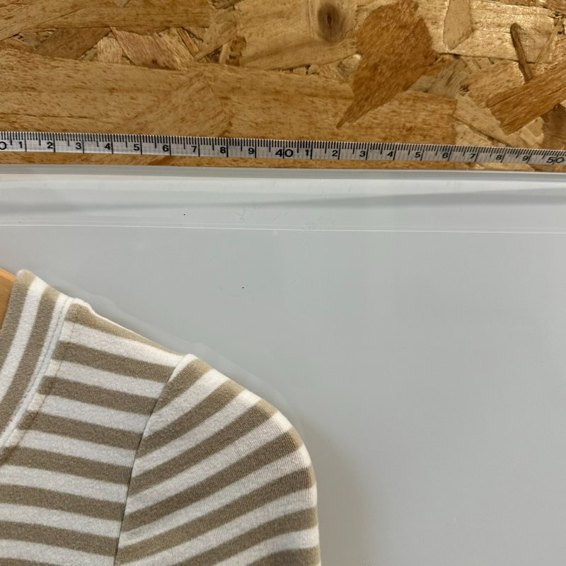 【美收精品】BURBERY 米白色條紋長袖上衣 4-206【隔月月中將轉賣至日本 上架期限30天】-8