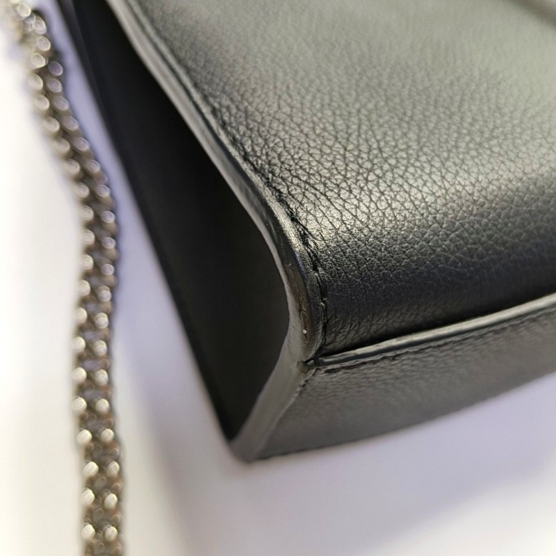 LOUIS VUITTON LOCKME BB 黑色牛皮刺繡單肩包斜挎包 銀色五金-11