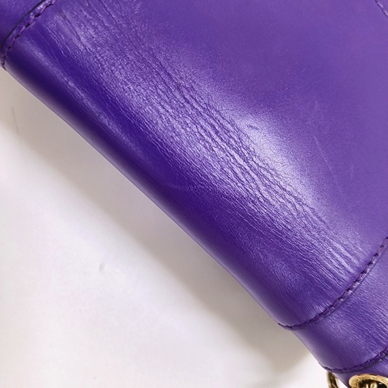 BVLGARI SERPENTI FOREVER 小號 紫色牛皮蛇頭絎縫蛇頭包單肩包斜挎包 金色黑色白色綠色五金-12