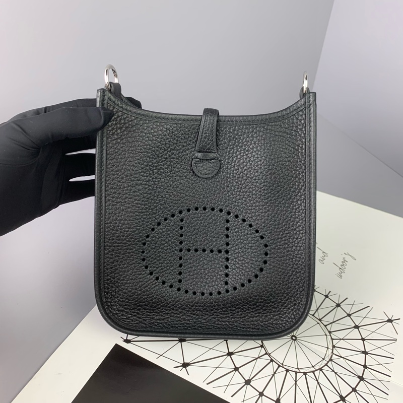 ◻️Hermes 迷你 mini evelyne 依芙琳黑銀-1
