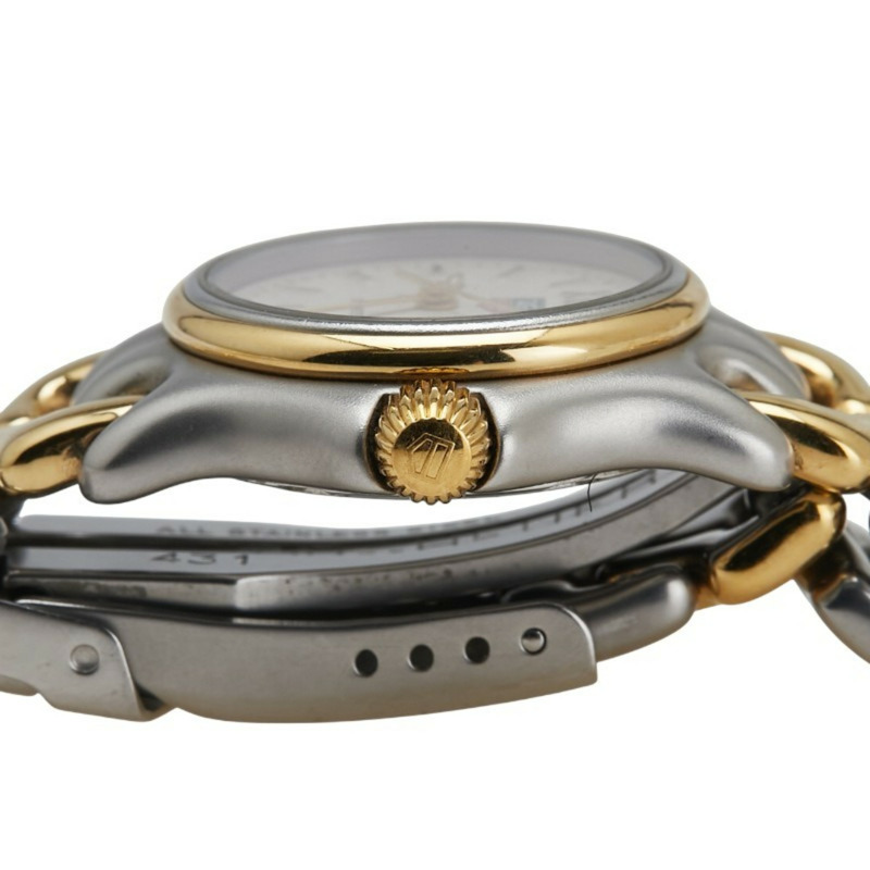 泰格豪雅 Sel 手錶 S05.008M 石英 米色錶盤 不鏽鋼 鍍層 女士腕錶 HEUER-4