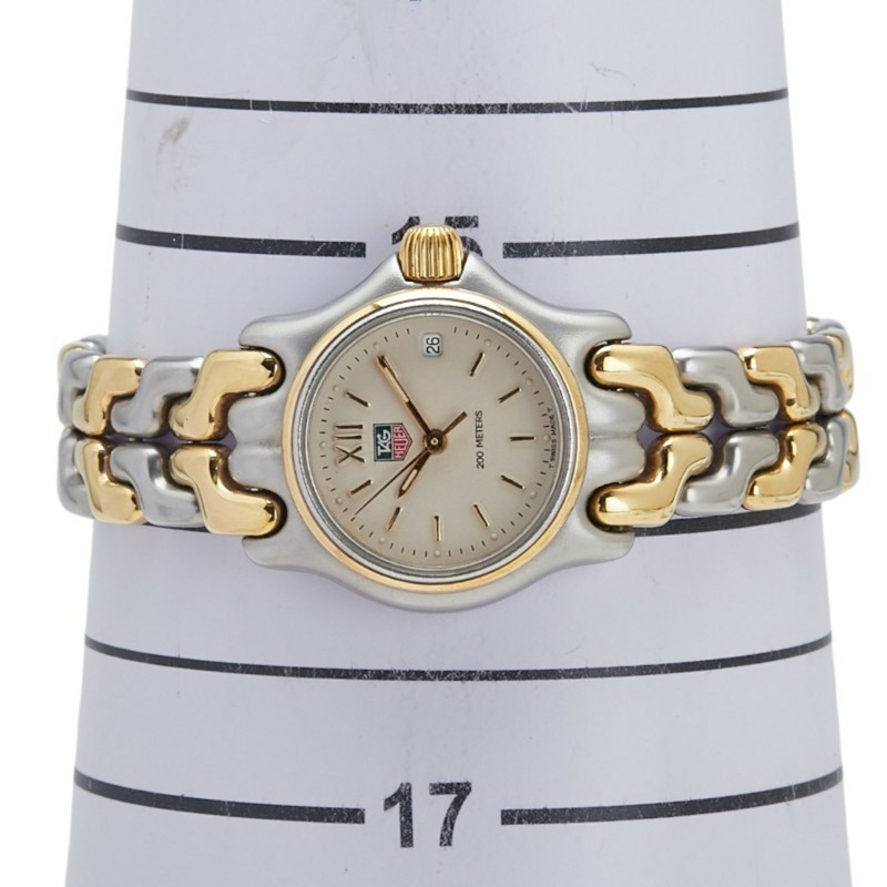 泰格豪雅 Sel 手錶 S05.008M 石英 米色錶盤 不鏽鋼 鍍層 女士腕錶 HEUER-6