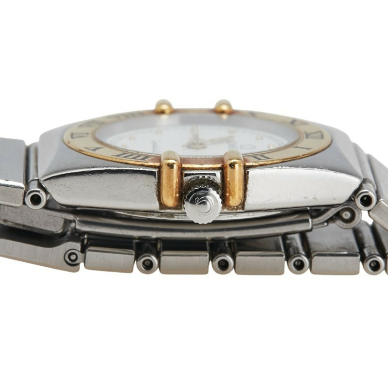 歐米茄星座系列腕錶,石英,白色錶盤,不鏽鋼,鍍層,女士,歐米茄-4