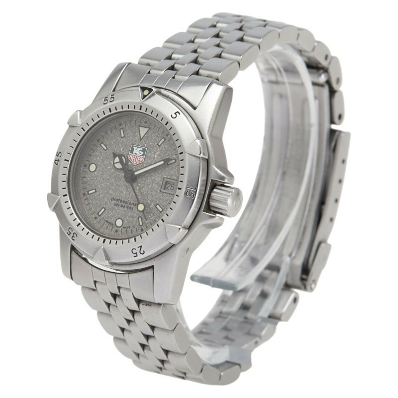泰格豪雅 Professional 手錶 959.708G-2 石英 灰色錶盤 不鏽鋼 女士腕錶 HEUER-1