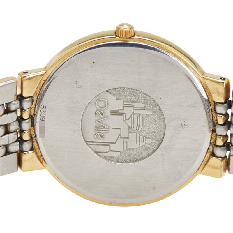 歐米茄 (OMEGA) Deville 男士石英腕錶，金色錶盤，鍍不鏽鋼-3