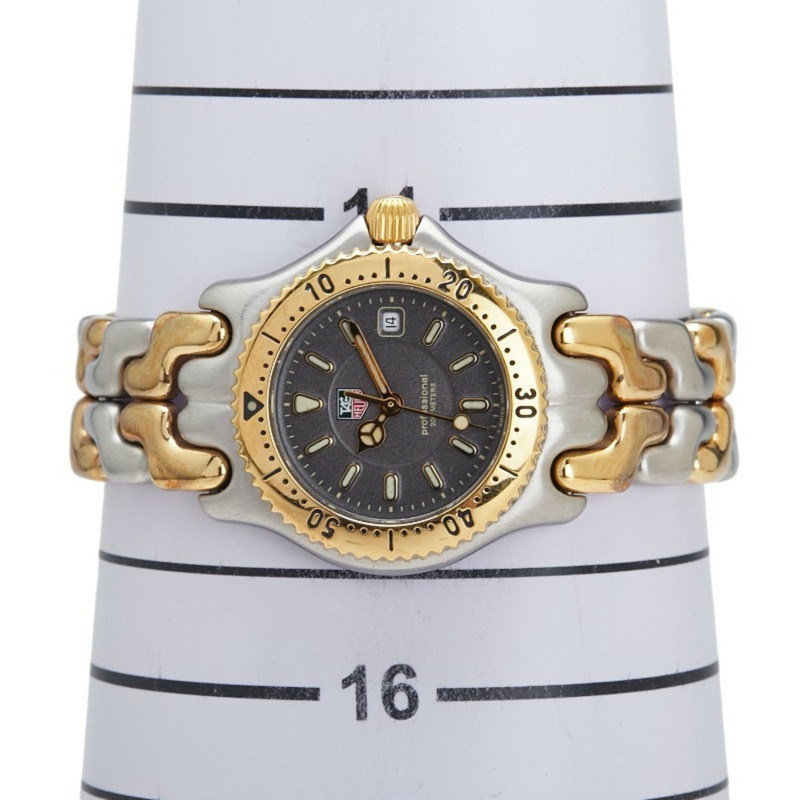 泰格豪雅專業日期腕錶 WG1320-0 石英機芯,灰色錶盤,不銹鋼,鍍層,女士-6